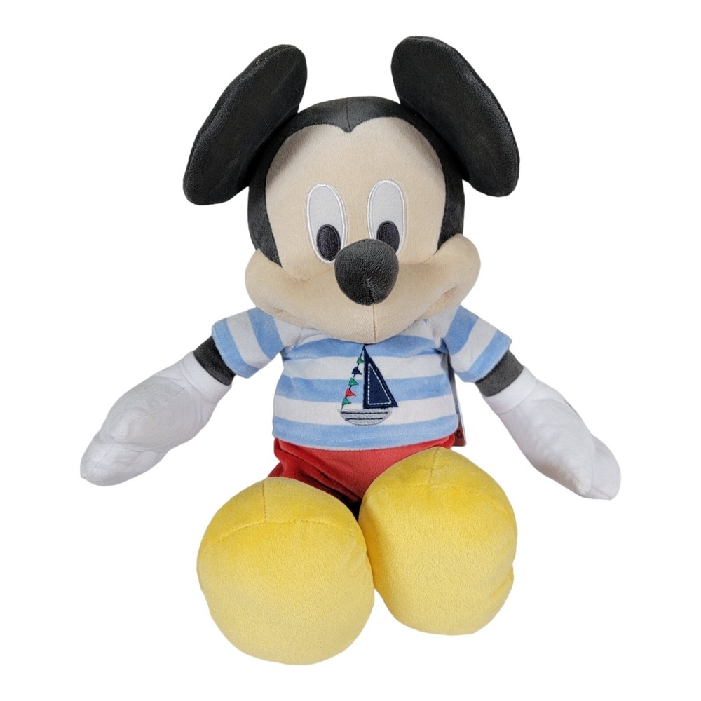 Disney Mickey Mouse Plush Doll Yellow Sail‎ boat Baby Shower Gifts Baby Toys nwt